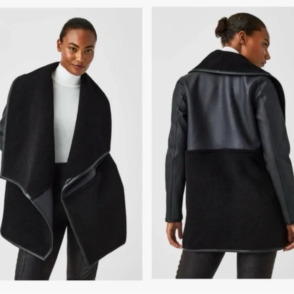NWT SPANX Sherpa Wrap Coat